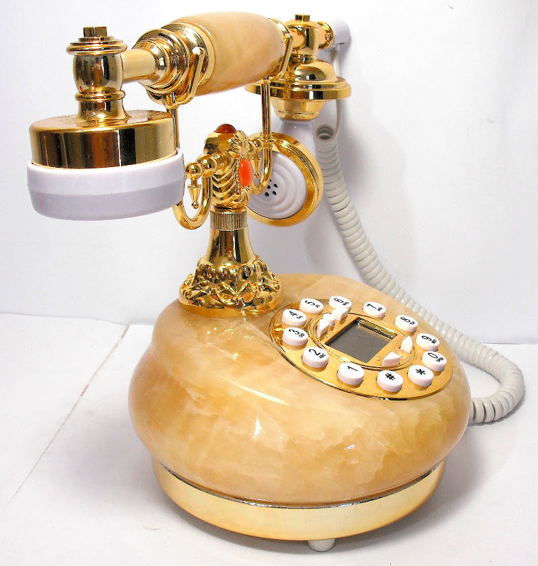 Telefone De Mesa Modelo Antigo Pedras Marmore