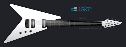 The Aviator is a re-thinking of the V-type guitar, with the aim of addressing the balance and ergonomic issues that make V-type guitars less appealing to some players. The body is offset to improve balance, and carved to improve player comfort.