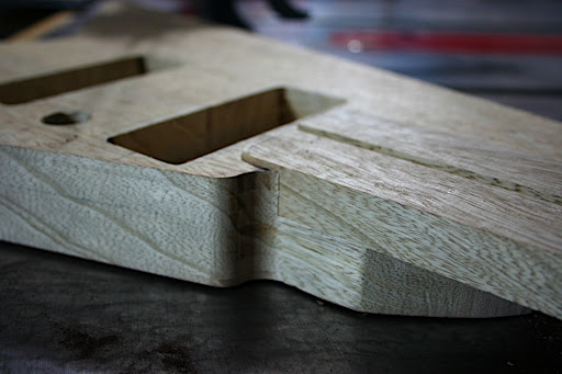 The neck joint, dry fit. Air tight.