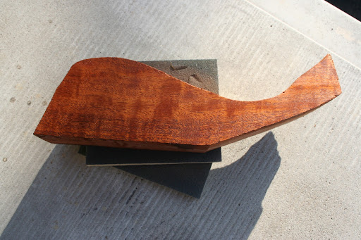 The back of the same offcut with no dye and one coat of polymerized tung oil sealer. I'm leaning towards just leaving it au naturel.
