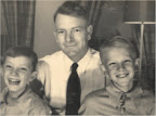 Harry with Frank and Doug Pickett c 1945
