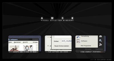 amok,windows style xp theme download，xp佈景主題vista，visual styles，xp佈景主題教學下載，桌面改造，桌面美化，破解xp佈景主題限制