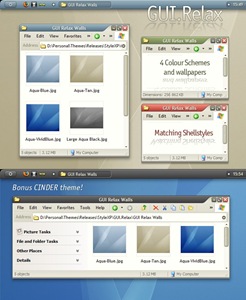 GUI_Relax,windows style xp theme download，xp佈景主題vista，visual styles，xp佈景主題教學下載，桌面改造，桌面美化，破解xp佈景主題限制