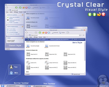 Crystal_Clear_Visual_Style,windows，vista，themes download，visual styles，xp佈景主題教學下載，桌面改造