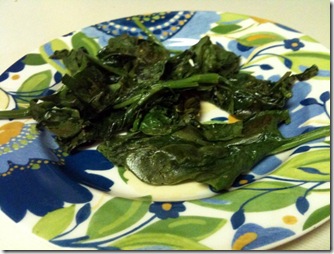kale cooked on plate