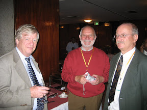 Prof Wibe in the middle. He declared that I was a genuine cynic. This is at the reception on the evening of 22nd.