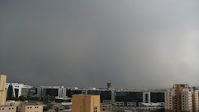 First pre-monsoon rains in the distance