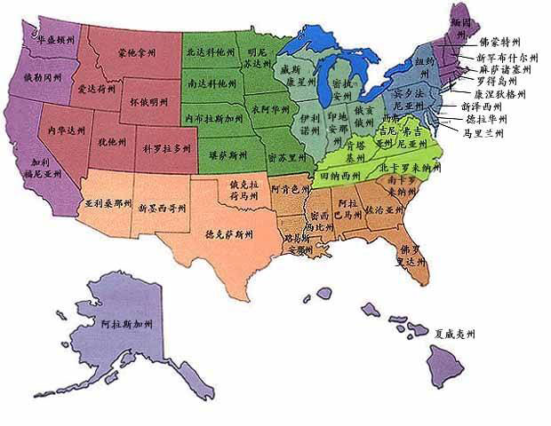 USA, map