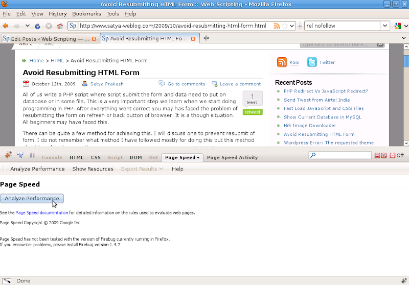 Page-Speed website optimization Tool