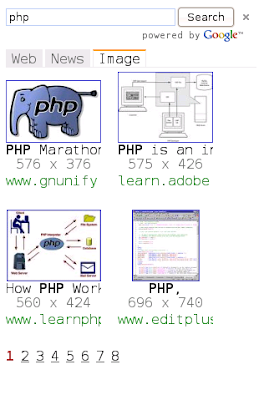 Google Search API - Tabbed Mode
