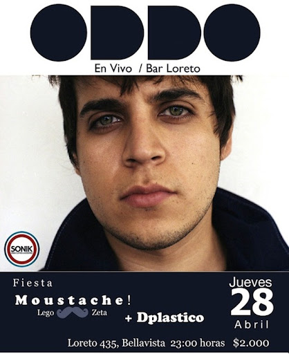 Odd&oacute; y Moustache estar&aacute;n en vivo en el Bar Loreto el jueves 28 de abril