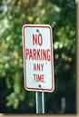 No parking any time sign