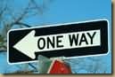 one way sign