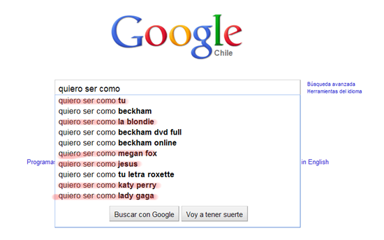 Búsquedas raras en Google Búsquedas raras en Google