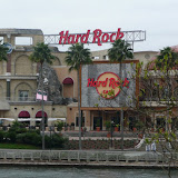 Over de middag geluncht in het Hard Rock Cafe