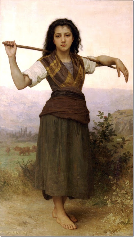 William Bouguereau - Shepherdess _1889_ William Bouguereau - Shepherdess _1889_