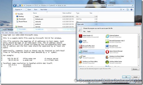 windows host file