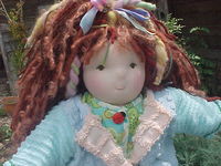 Recycle Your Bedspread! 15in weighted Waldorf Doll w/ Vintage Chenille Jacket
