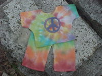 Peace!  12-14 inch doll Tie Dye PJ's