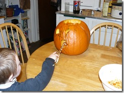 carving a pumpkin 022