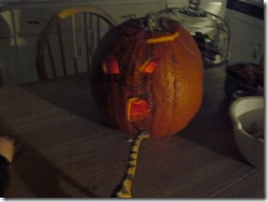 carving a pumpkin 028