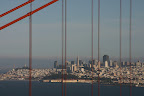 San Francisco framed by the Golden Gate Bridge