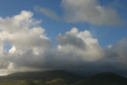 Clouds over the mountains in Saint Kitts