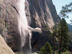 The base of Upper Yosemite Falls