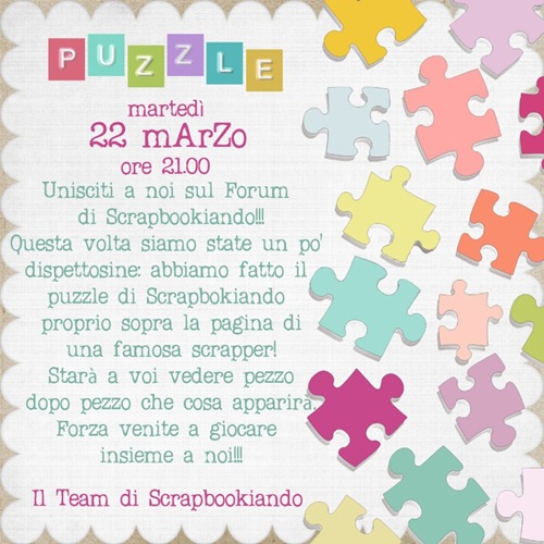 Scrapbookiando - Volantino Puzzle