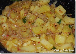 Cook with masala and water
