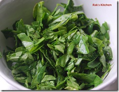 leaves choped