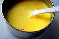 soak in lukewarm saffron 