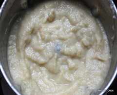 Grind to smooth paste