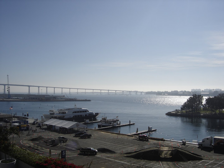 San Diego Bay and the Coronado Bay Bridge from the San Diego Convention Center