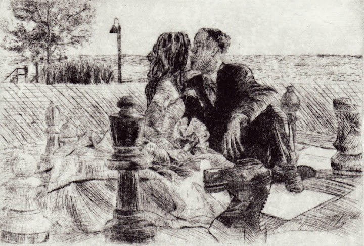 Amber Hunt intaglio print