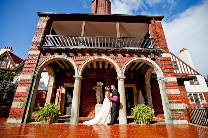 First look before wedding