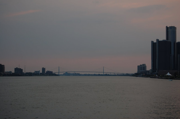 View from yacht wedding Detroit