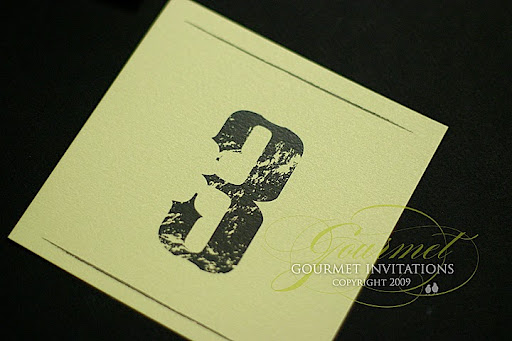 Gourmet Invitations lime green table numbers