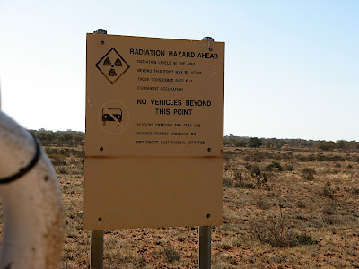 Funny Sign Coober Pedy on Radiation Warning Sign  At Emu Field Says    Don   T Raise  Dust