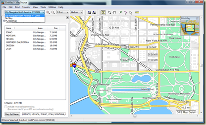 Garmin Training Center with maps