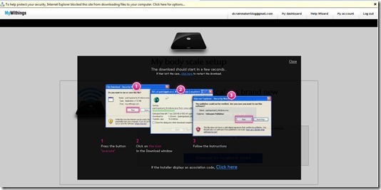 Withings downloading setup app