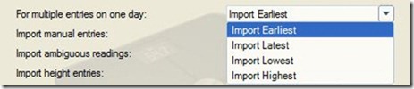 Sport Tracks Withings Import Options