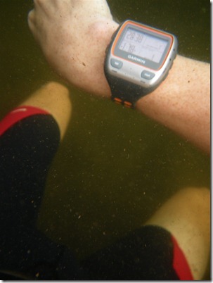 Garmin 310XT Heart Rate while underwater further away from strap