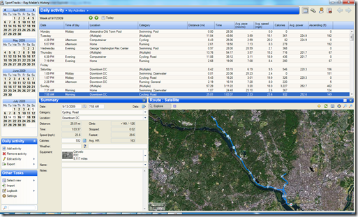 Sport Tracks Overview Screeenshot