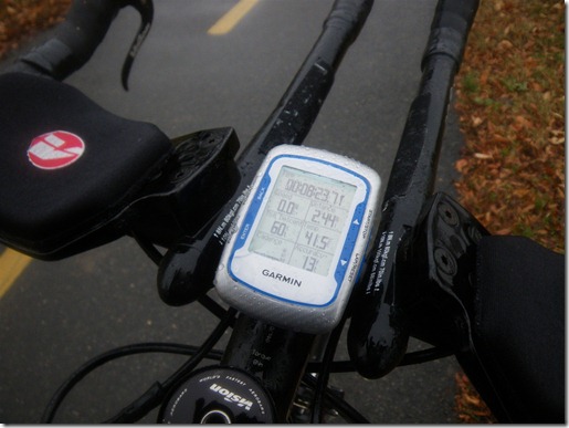 Edge 500 in the rain