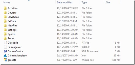 Edge 500 Folder Structure