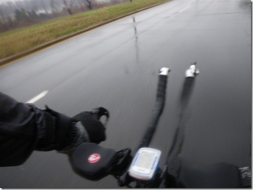 Edge 500 in a downpour