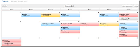 Edge 500 Garmin Connect Activities Calendar