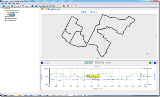 Edge 500 Garmin Training Center Post-Ride Mapping