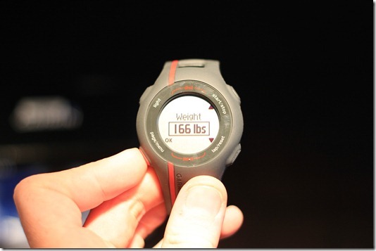 Garmin Forerunner 110 Weight Entry